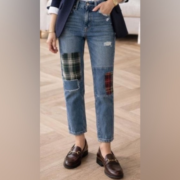 Polo Ralph Lauren Denim - Polo Ralph Lauren Astor Slim Boyfriend Patchwork Distressed Denim Jeans 14